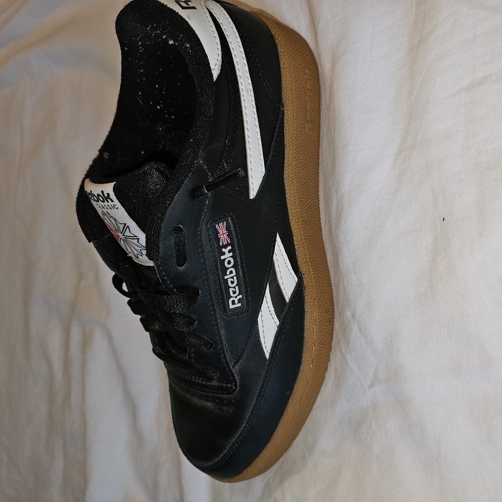 Reebok Men's Club C Revenge Vintage Sneaker - Black and White size 8 - Picture 6 of 11